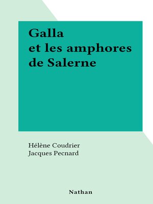 cover image of Galla et les amphores de Salerne